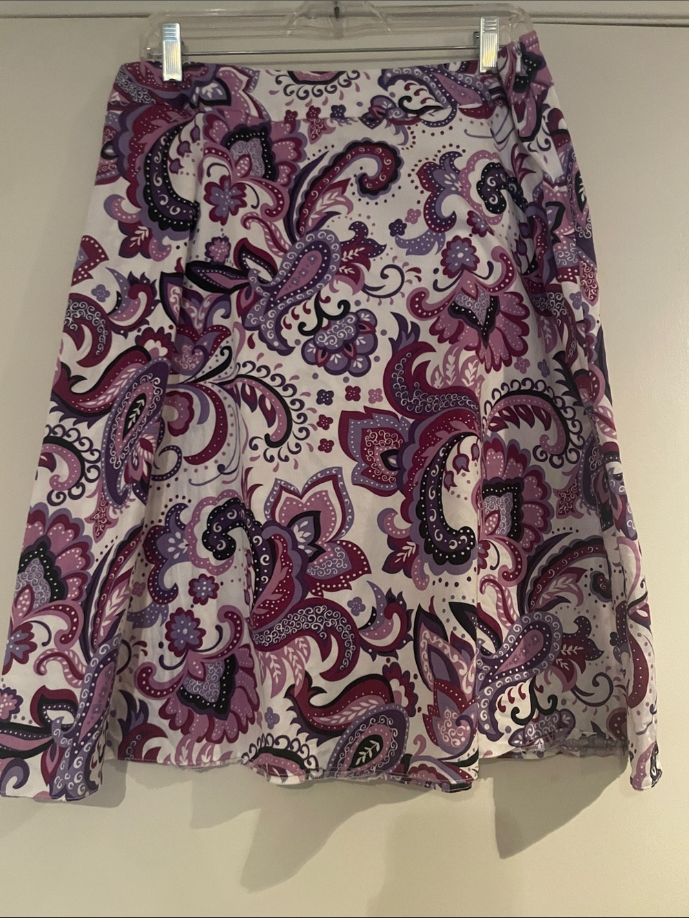 ❤️ 5/$15 Willi Smith Purple Paisley Circle Skirt